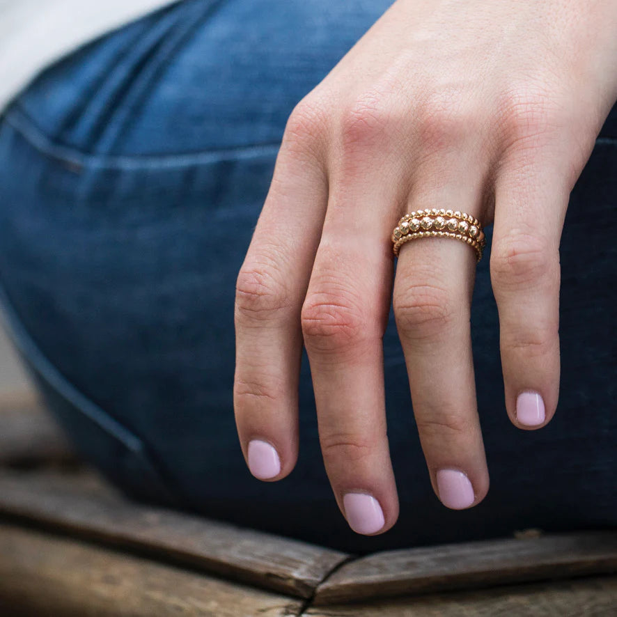 Classic Gold Bead Ring | + Sizes