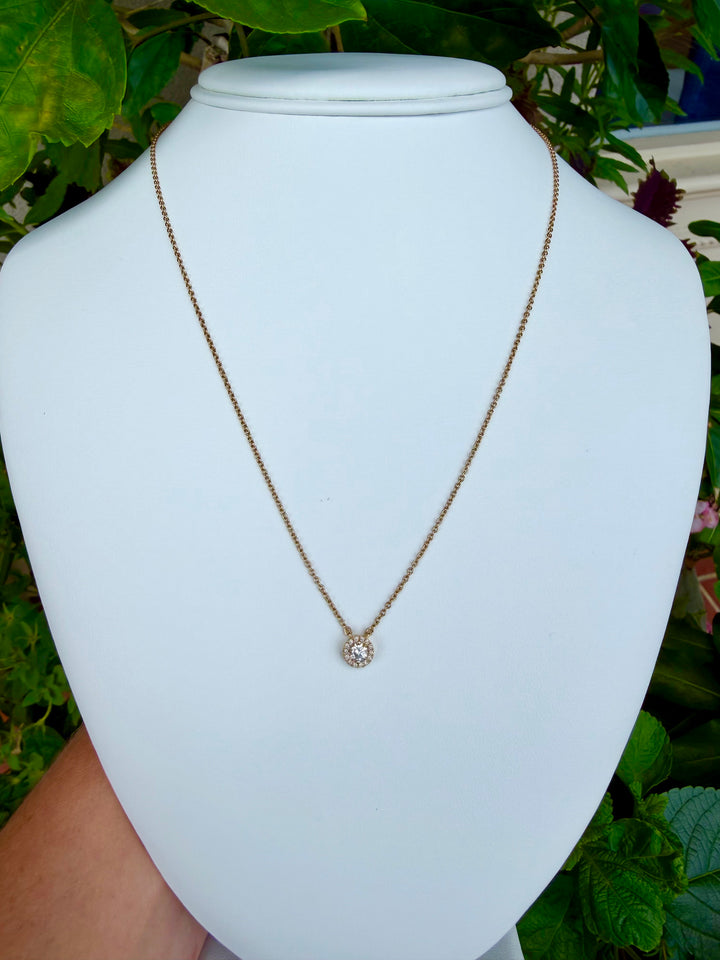 14kt .25ct Diamond Circle Necklace N6156