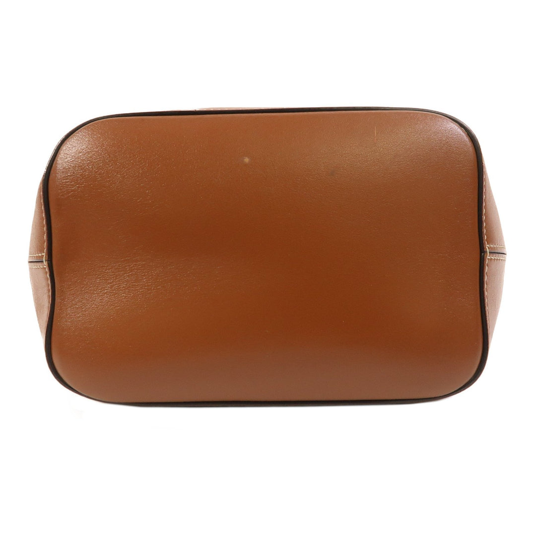 Celine Cowhide Leather Cuir Triomphe Golden Shoulder Bag Brown Calfskin