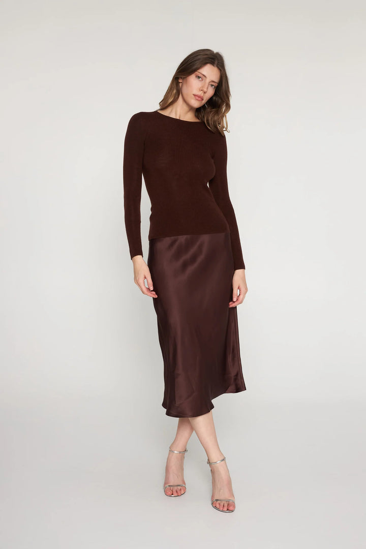Siena Slip Skirt | Brown