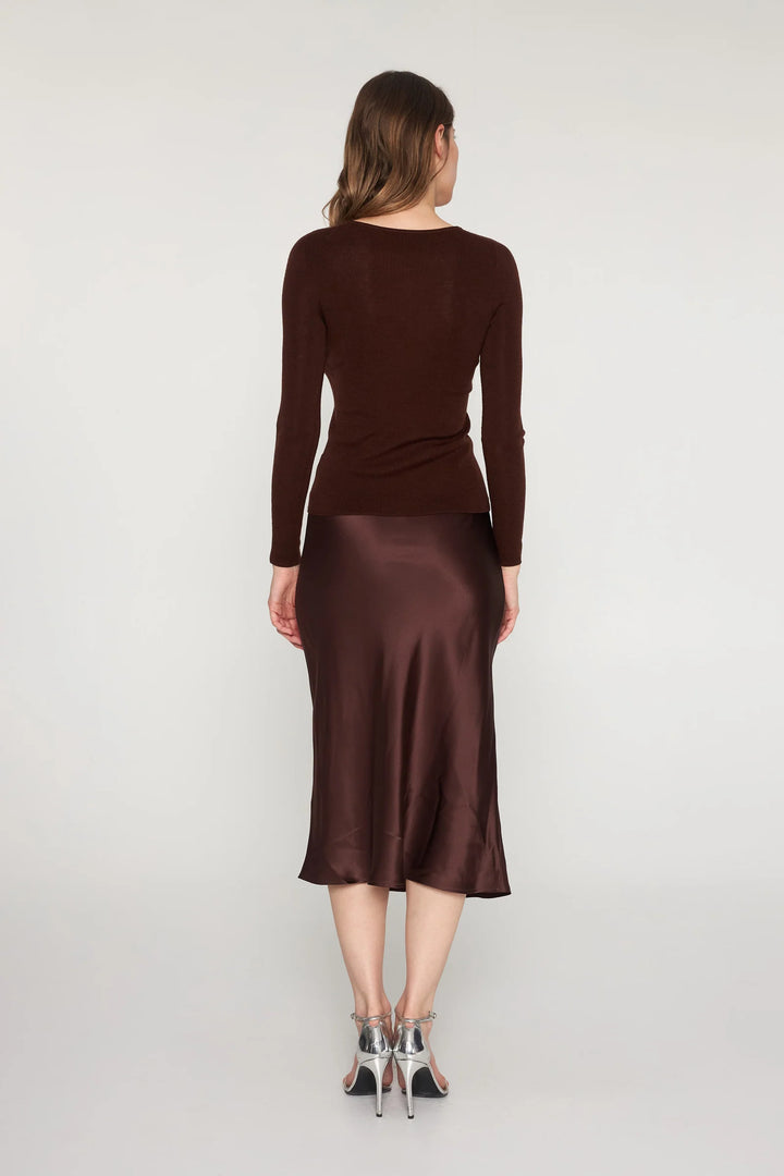 Siena Slip Skirt | Brown