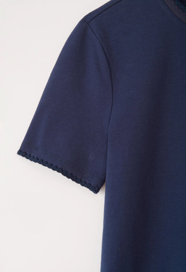 Dylan Crewneck Tee | Midnight Blue