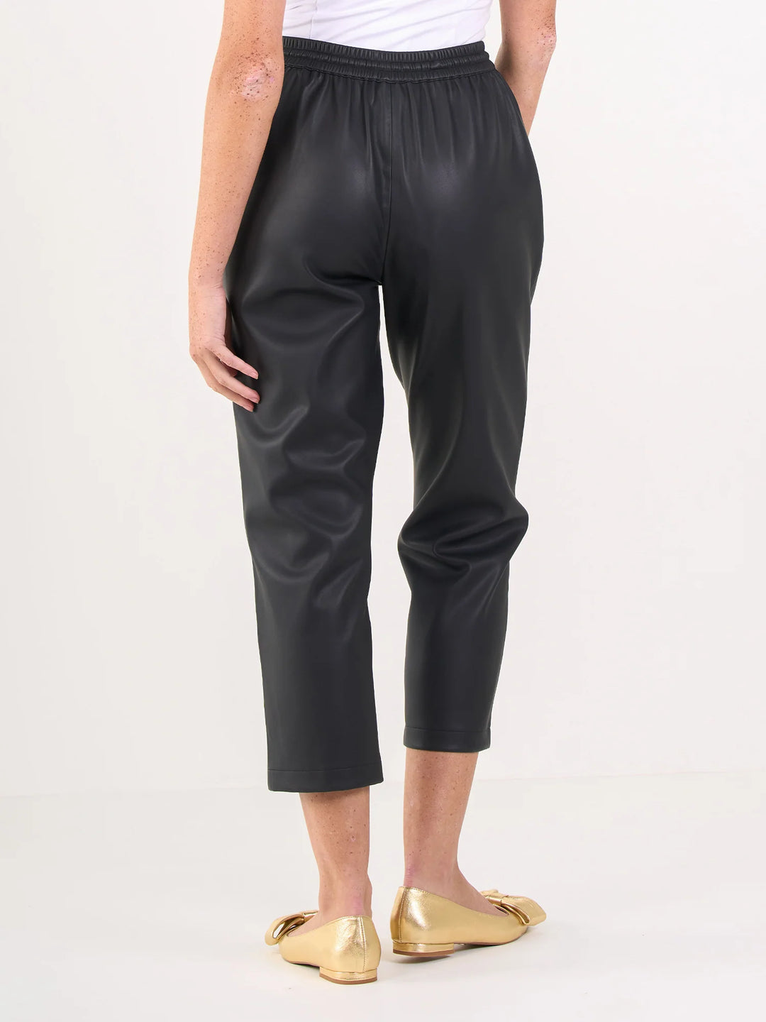 Joy Jogger | Black Vegan Leather