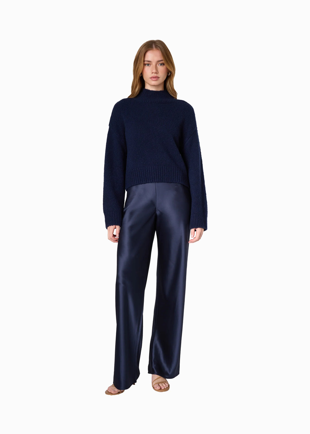 Catherine Cropped Sweater | Navy