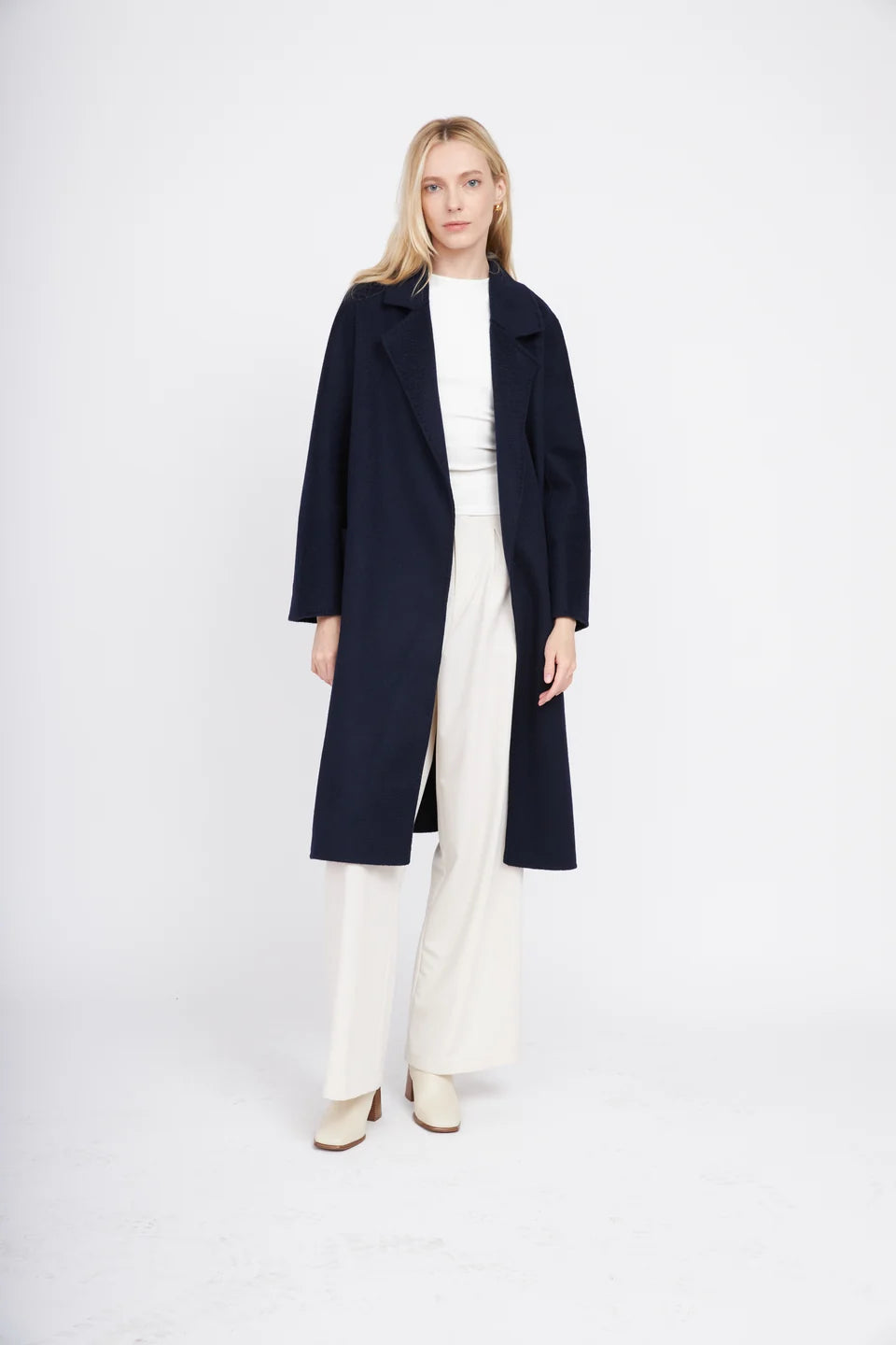 The Classic Wrap Coat | Navy