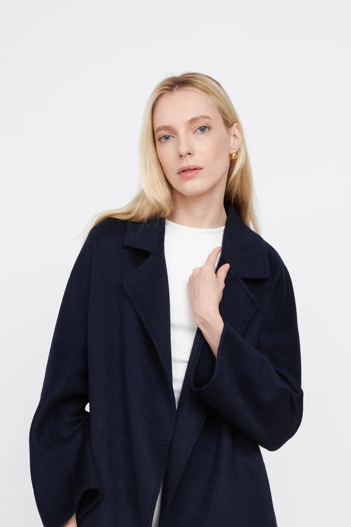 The Classic Wrap Coat | Navy