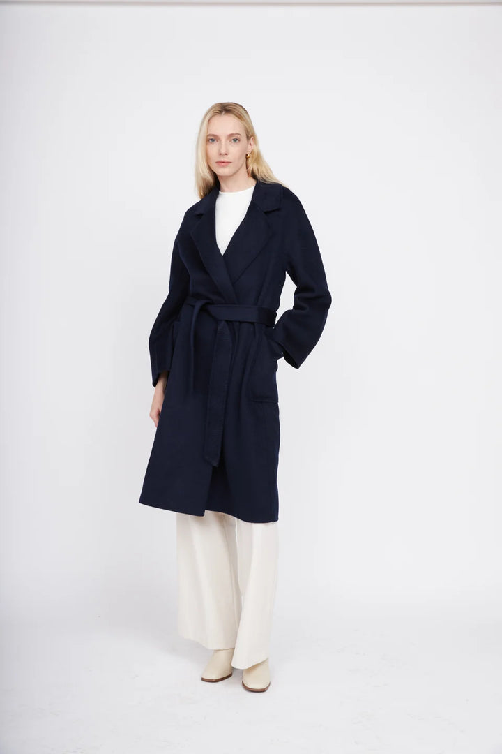 The Classic Wrap Coat | Navy