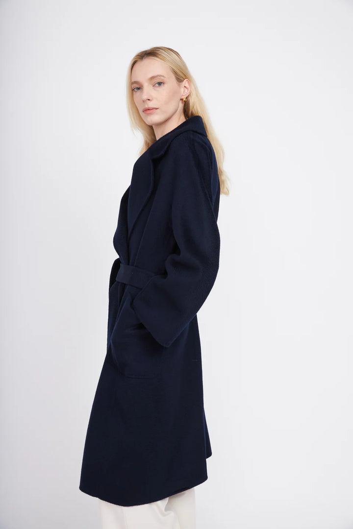 The Classic Wrap Coat | Navy