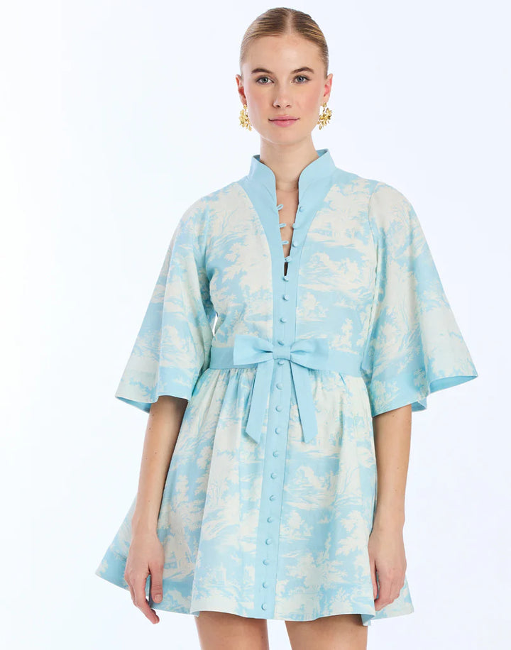 Carmen Mini Dress | Powder Toile