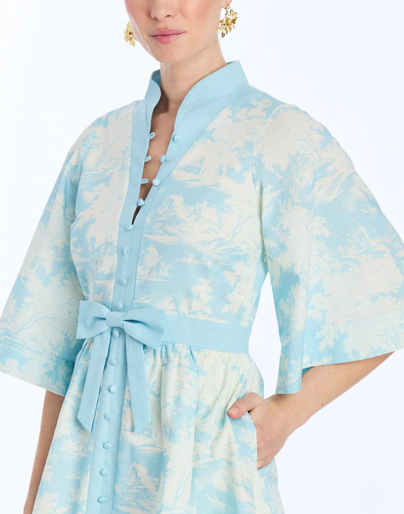 Carmen Mini Dress | Powder Toile