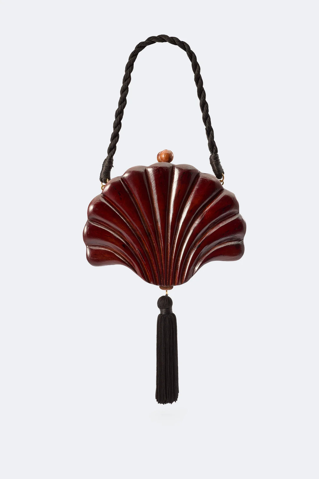 Carved Concha Bag | Mahogany Brown