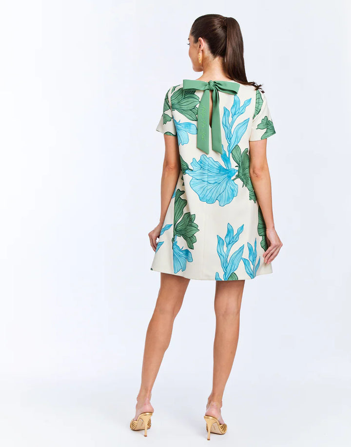 Cecily Reversible Mini | Blue/Green Windswept Floral