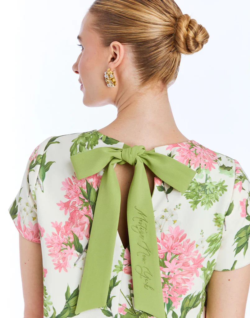 Cecily Reversible Mini Dress | Green Garden