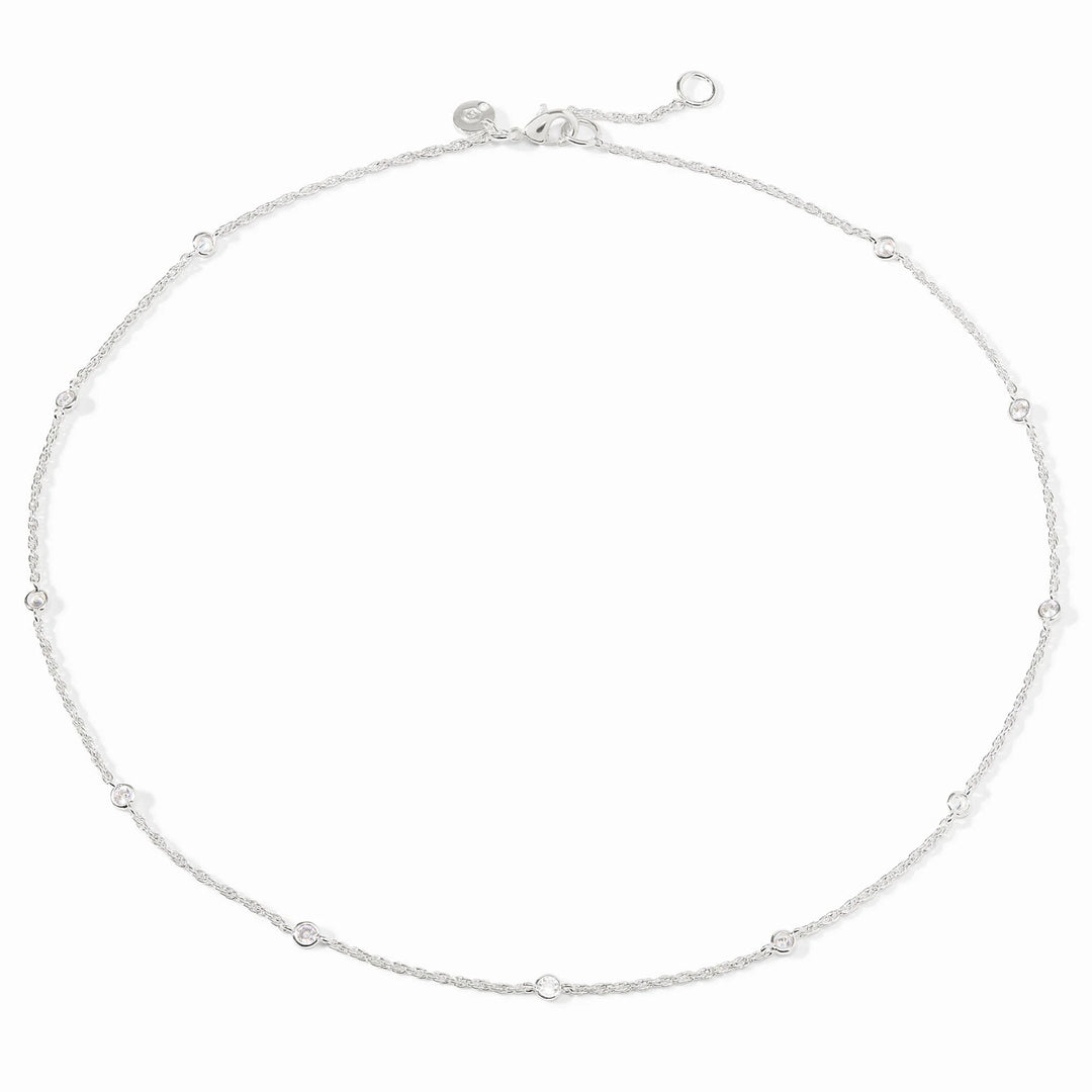 Celeste Delicate Station Necklace | Silver