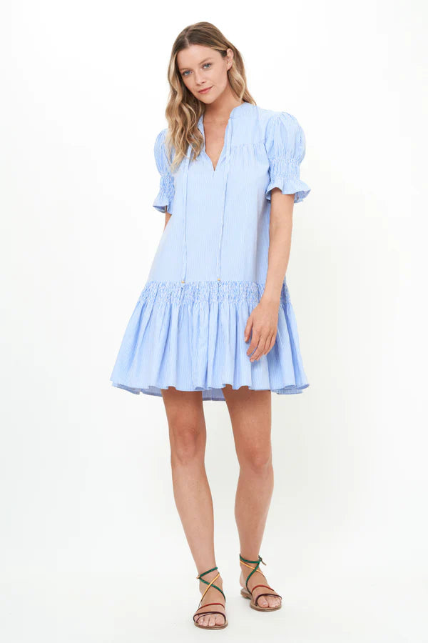 Smocked Drop Mini | Chatham Blue