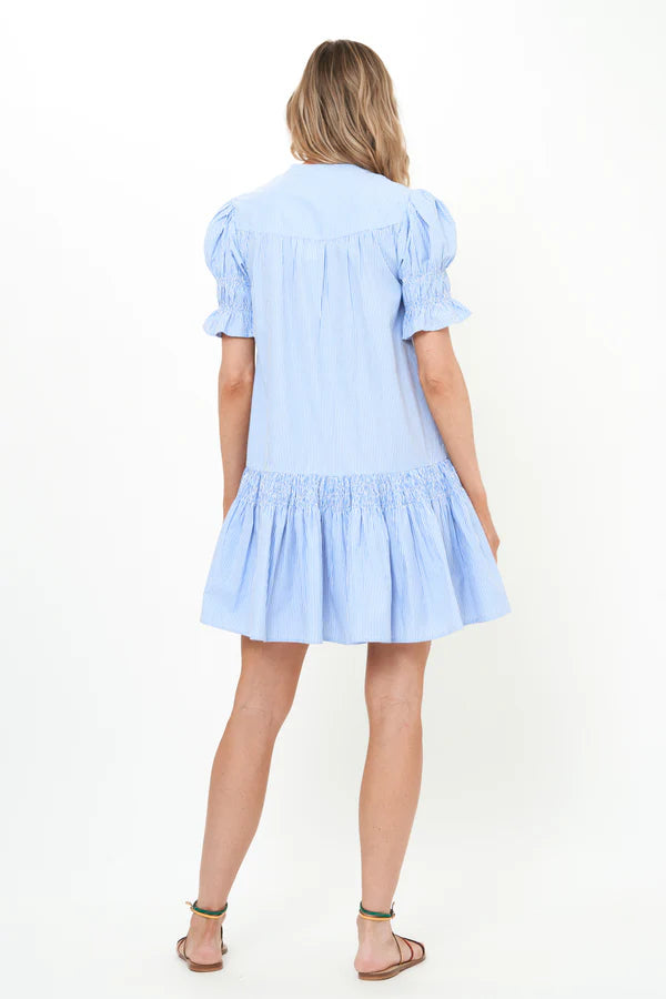Smocked Drop Mini | Chatham Blue
