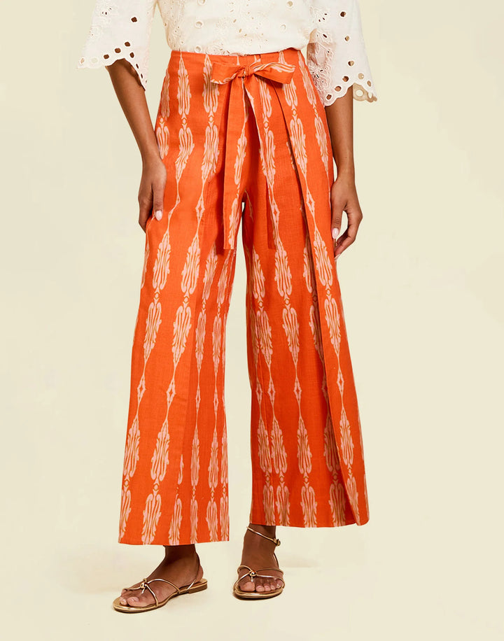 Chloe Wrap Pants | Hibiscus Mosaic
