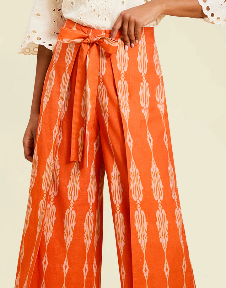 Chloe Wrap Pants | Hibiscus Mosaic
