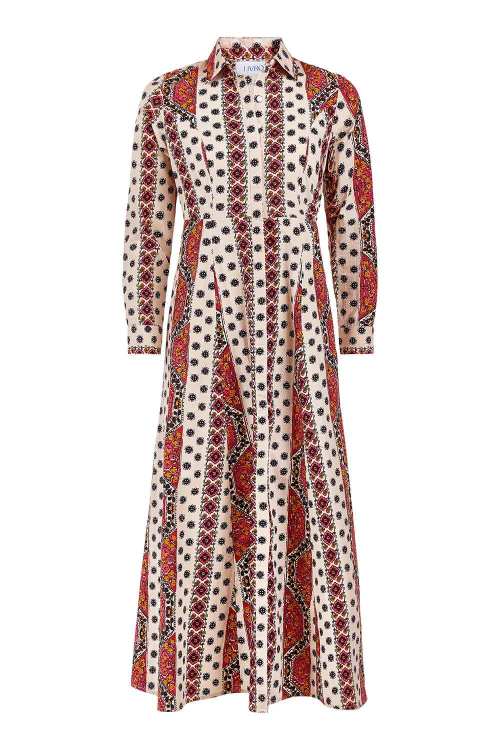 Classic Shirtdress | Crimson Mosaic