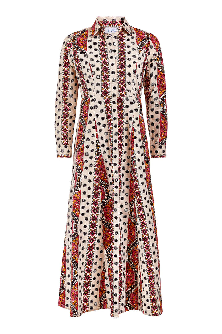 Classic Shirtdress | Crimson Mosaic