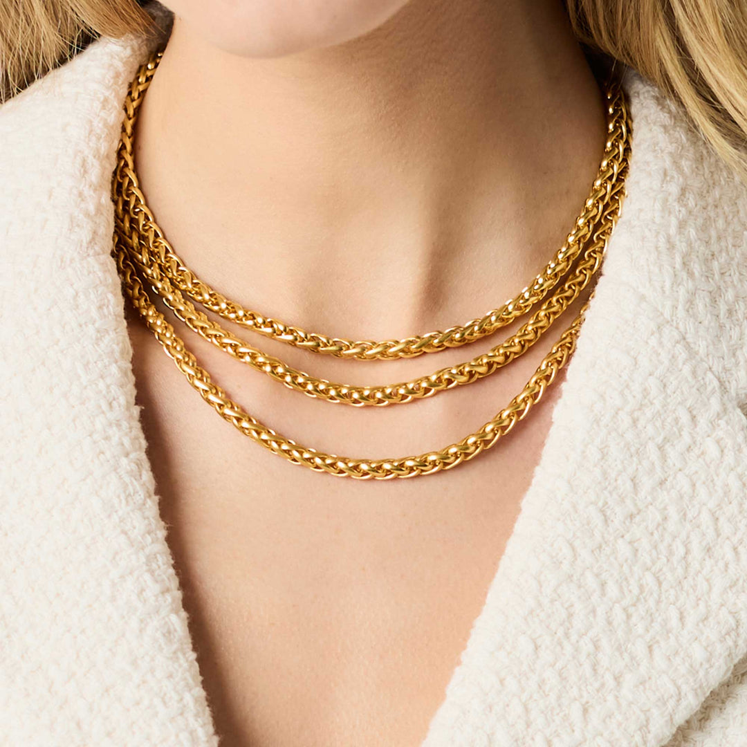 Cobblestone Link Necklace | Gold