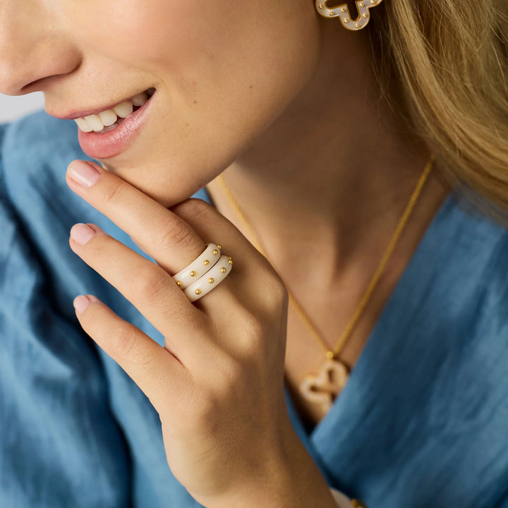 Colette Stacking Ring | Alabaster