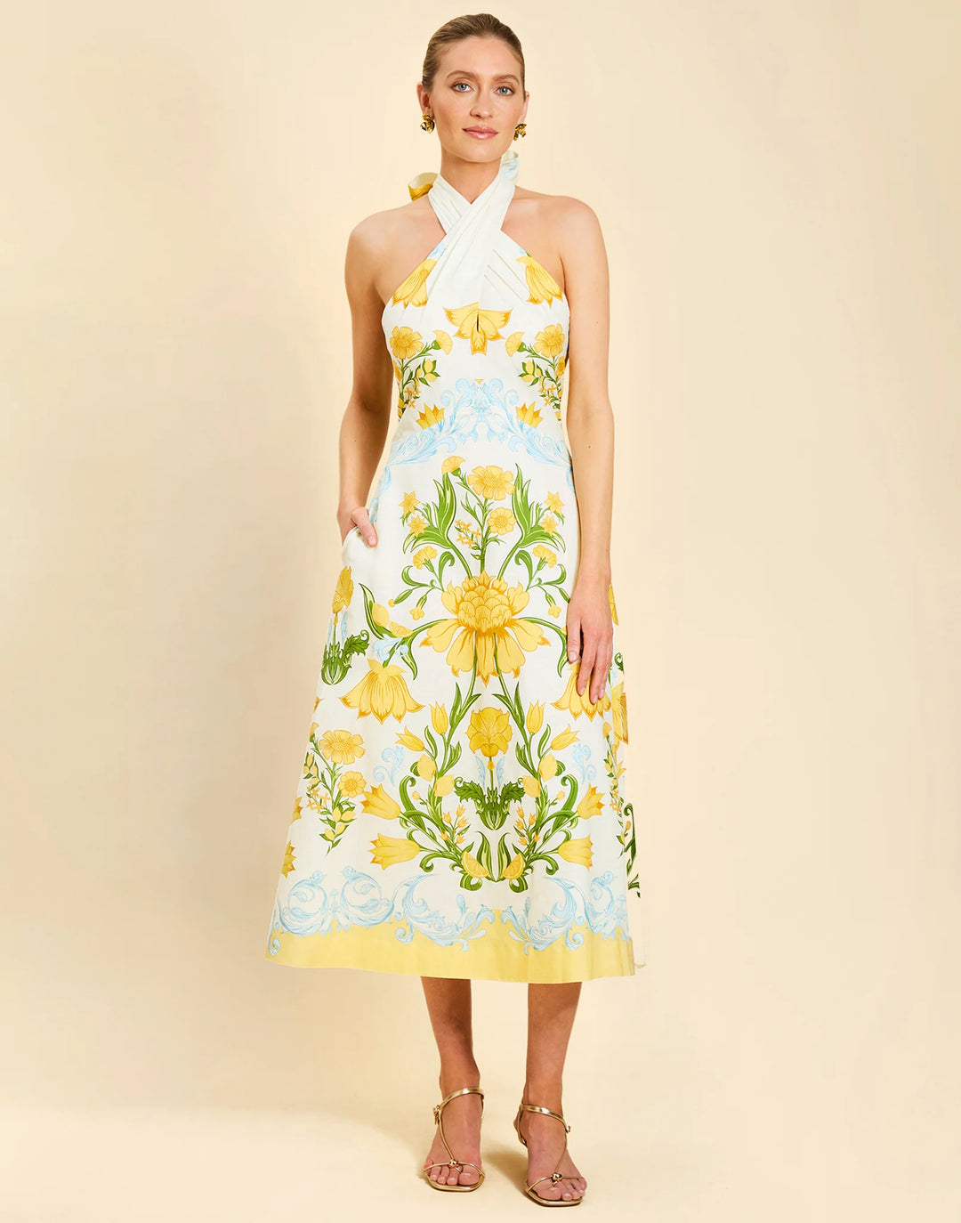 Copacabana Halter Midi Dress | Lemon Verbena