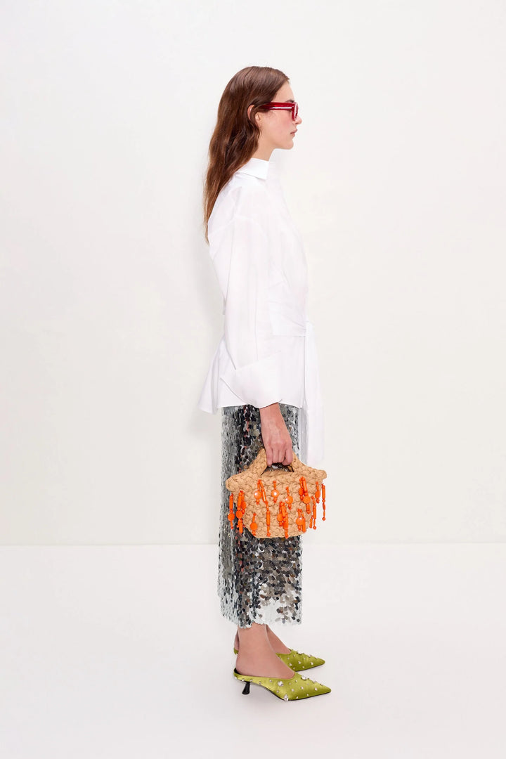 Inna Poplin Top | White Macadamia