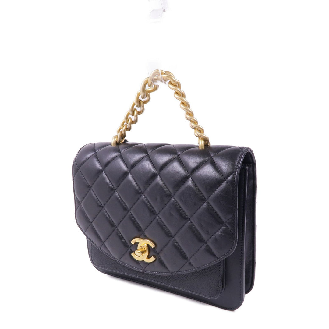 Chanel Black Cowhide Leather Shoulder Bag