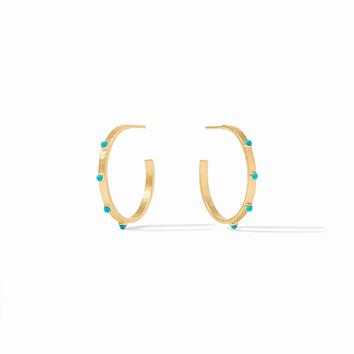 Crescent Stone Hoop | + Sizes