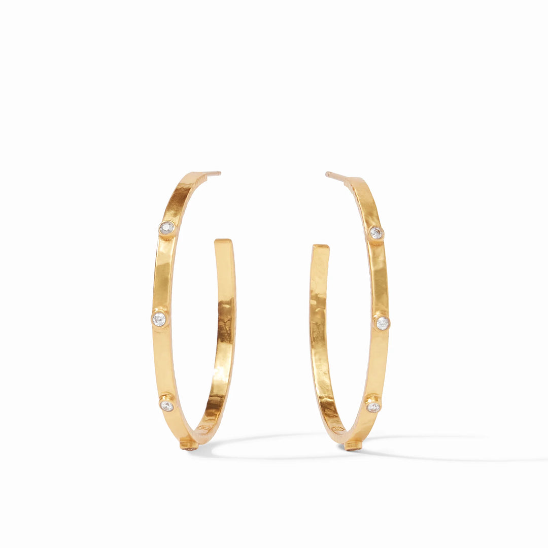 Crescent Stone Hoop | + Sizes