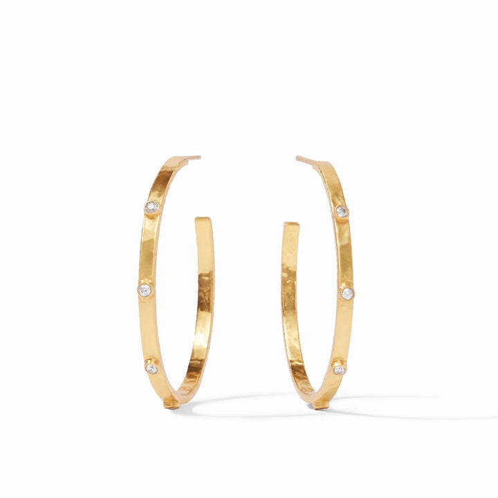 Crescent Stone Hoop | + Sizes