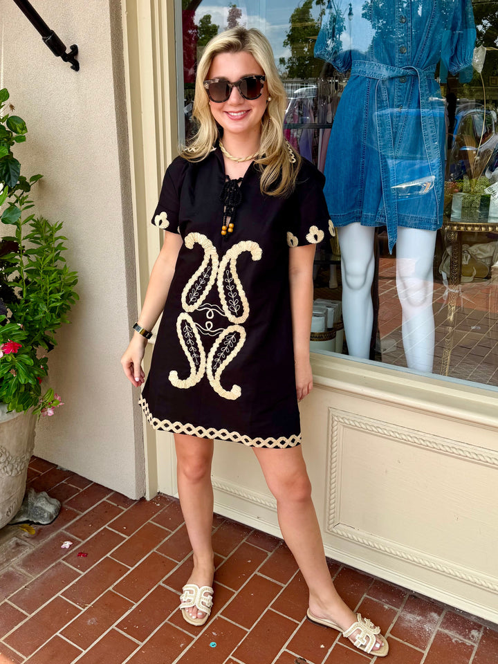 Florentine Short Dress | Como Raffia