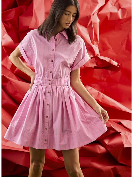 Howard Dress | Watermelon Stripe (2/15 SHIP) - Charlotte's Inc