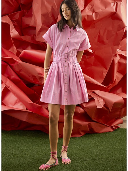 Howard Dress | Watermelon Stripe (2/15 SHIP) - Charlotte's Inc