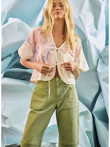 Mallory Jeans | Leaf Green Denim