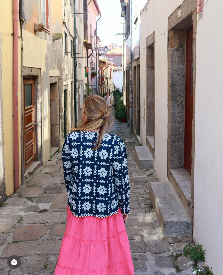 Rosy Jacket | Embroidered Denim