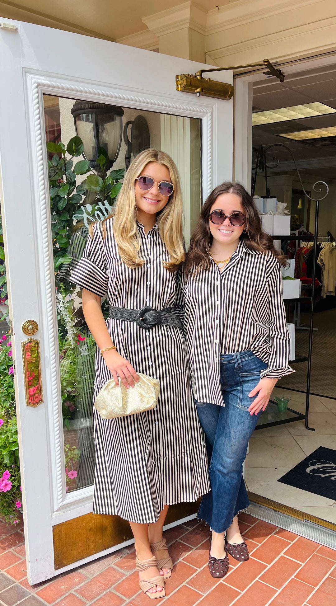 The Boyfriend Shirt | Ganache Pinstripe