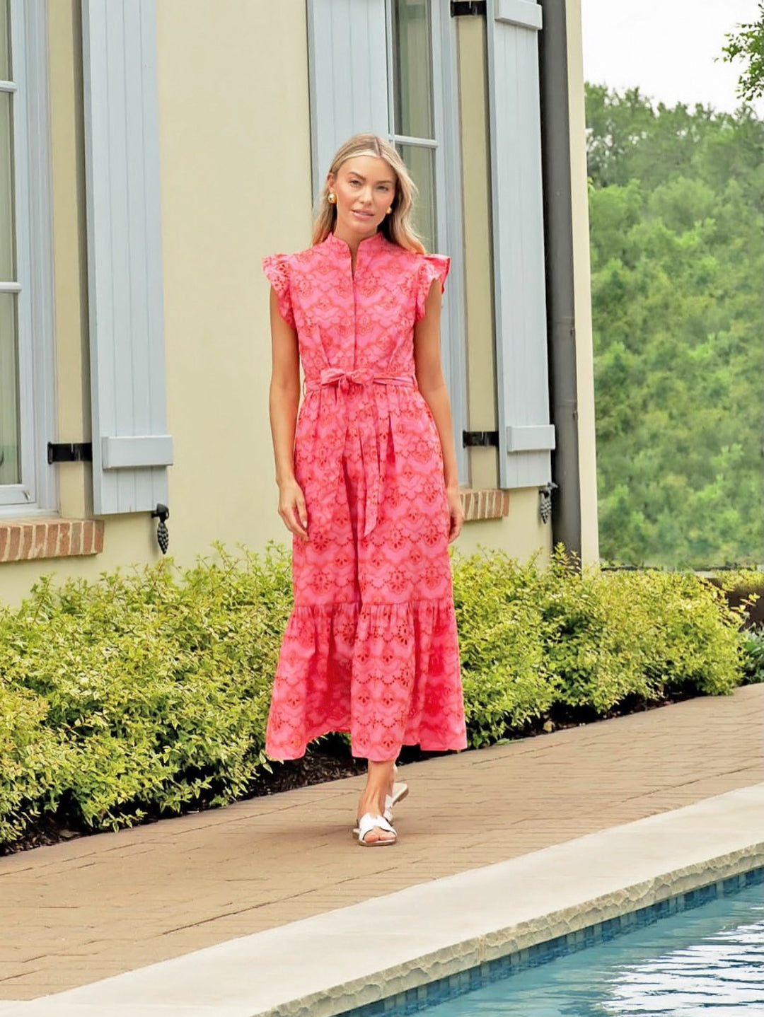 Taylor Dress | Island Pink Eyelet Taylor Dress | Island Pink Eyelet