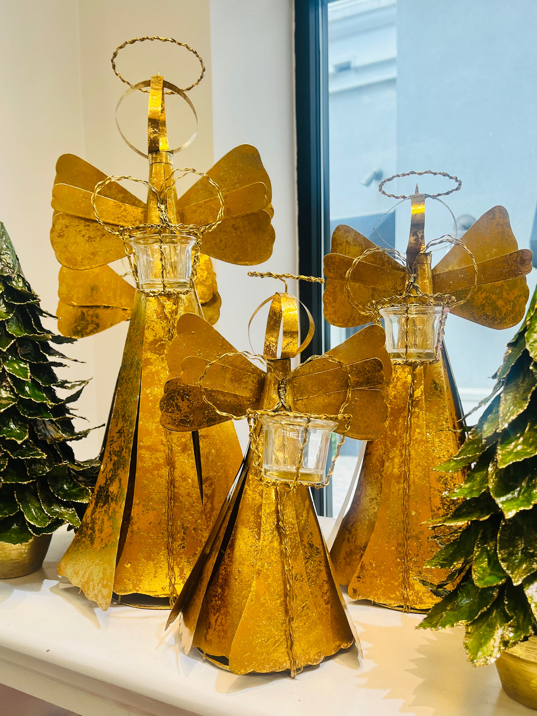 Gold Angel with Glass | +Sizes