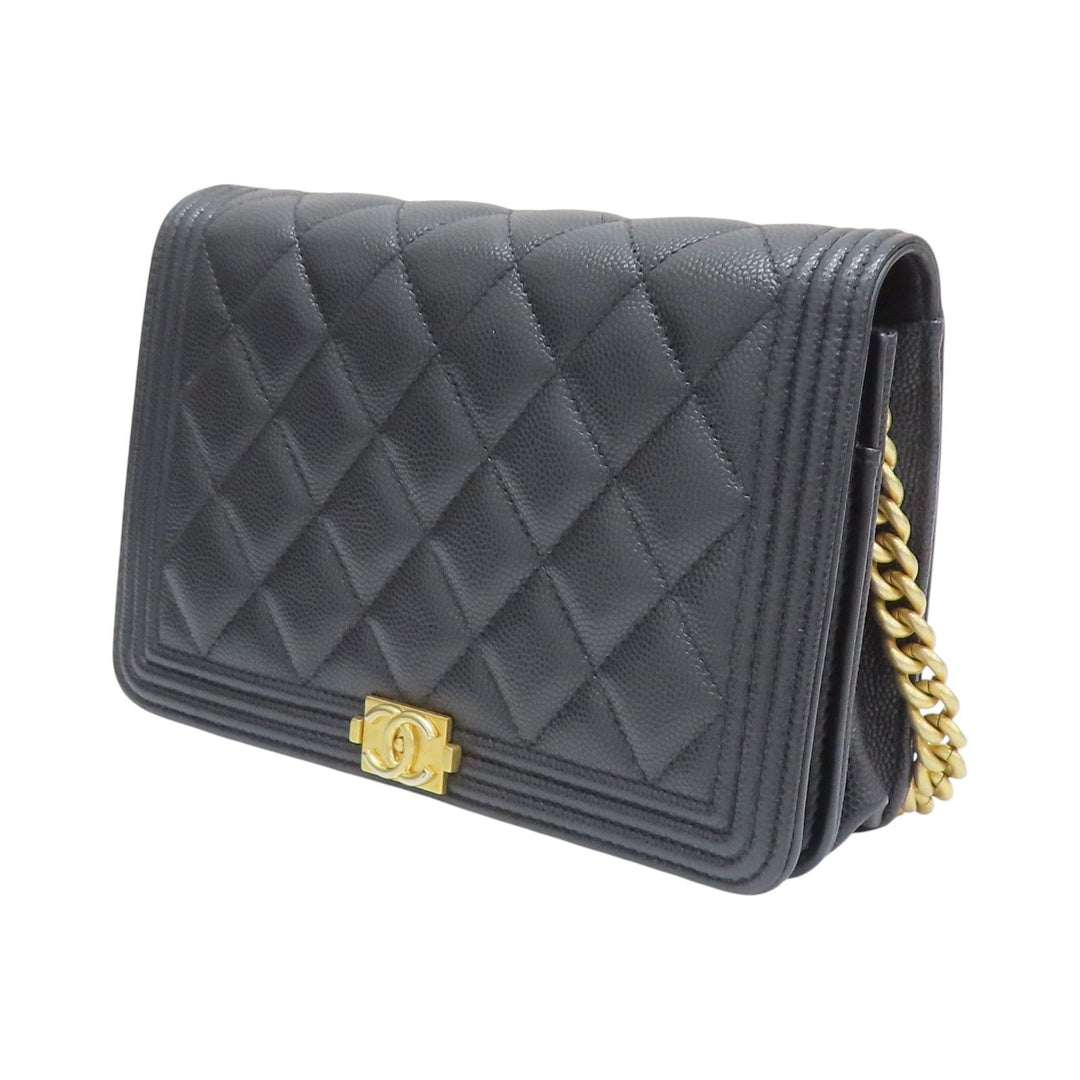 Chanel Boy Wallet on Chain NM, Caviar Quilted