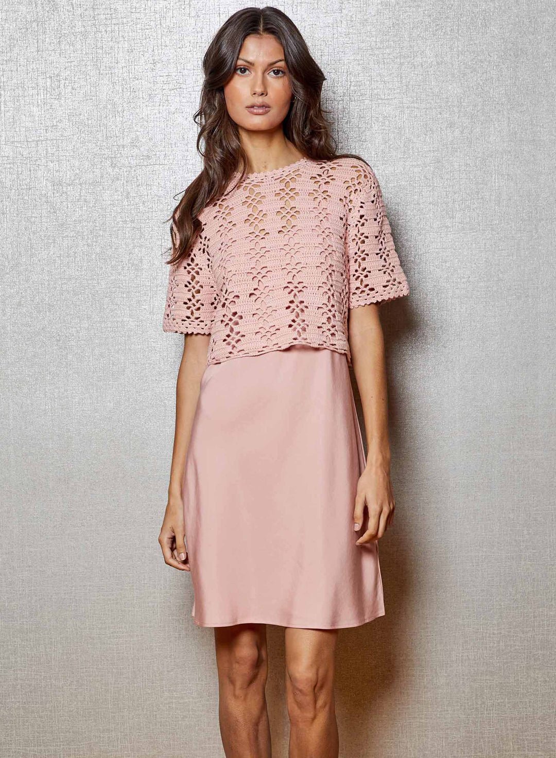 Tes Sweater Dress Combo | Dusty Rose