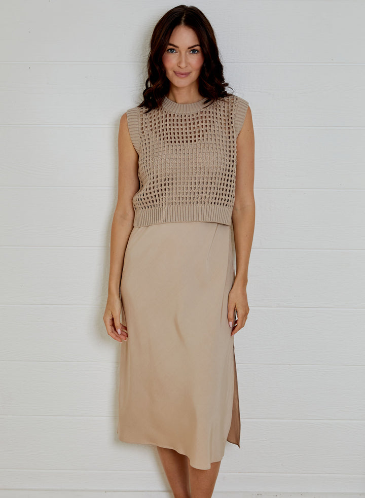Pal Sweater Dress Combo | Sandstone - Charlotte's Inc