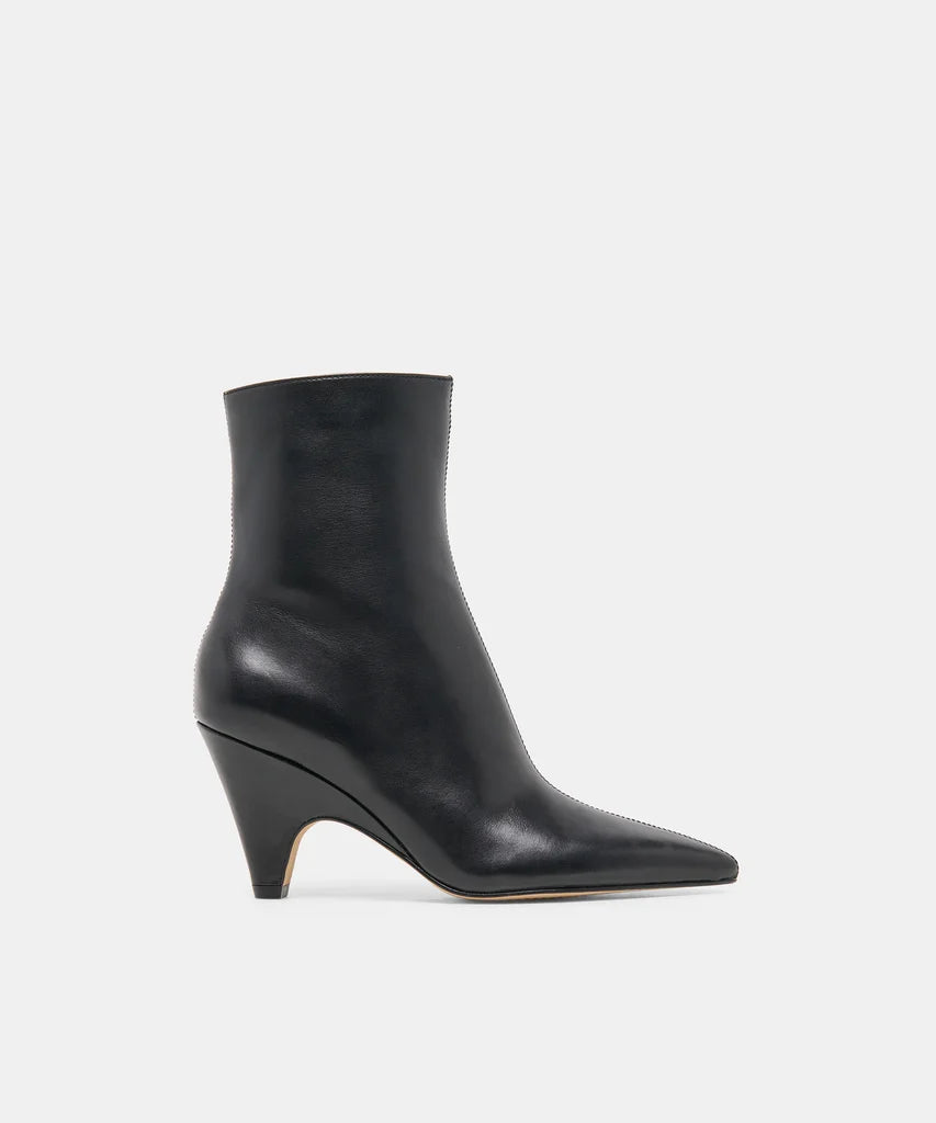 Cruz Booties | Black Leather
