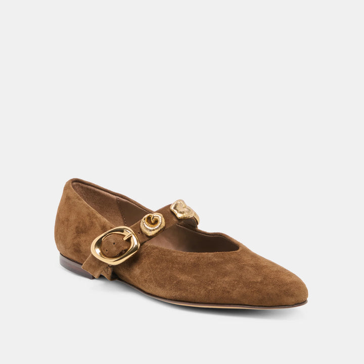 Loree Ballet Flats | Chestnut Suede