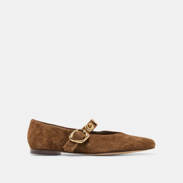 Loree Ballet Flats | Chestnut Suede