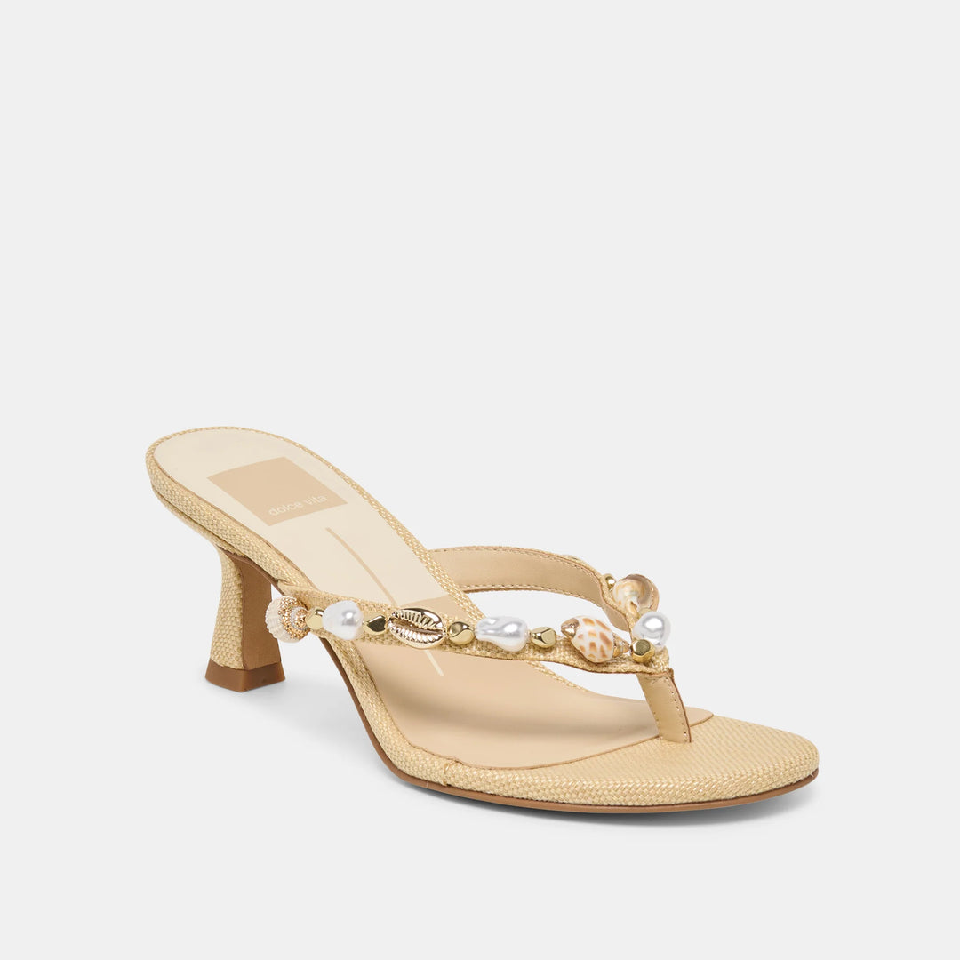 Daksie Heels | Light Natural Raffia
