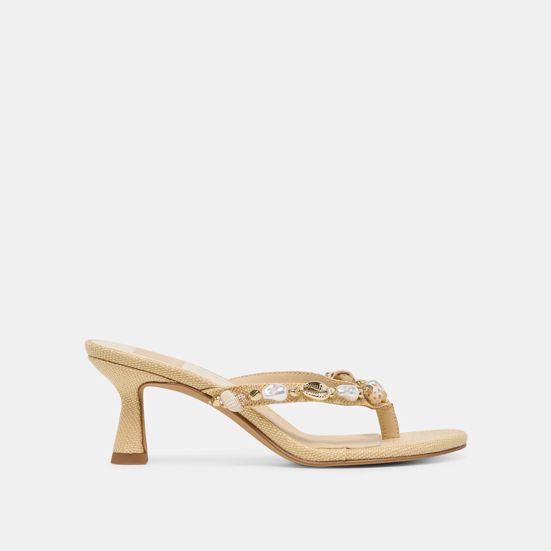 Daksie Heels | Light Natural Raffia