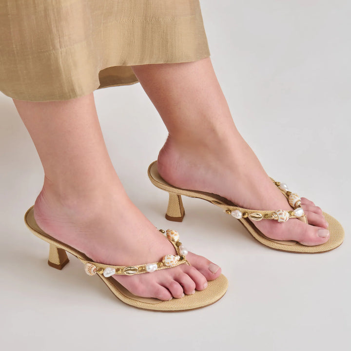 Daksie Heels | Light Natural Raffia