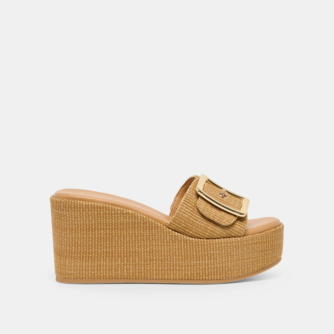 Jilian Wedge | Mocha Raffia